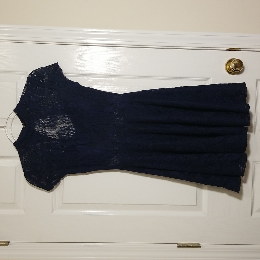 City Triangles Navy Blue Lace Dress Size 1